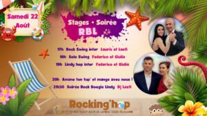 Stages d&rsquo;été et Soirée Rock Boogie Lindy samedi 22 août