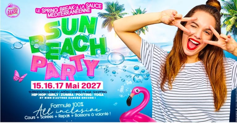 Sun Beach Party 🔥13ème édition – Costa Brava Espagne🔥 Pentecôte 2027 (danses SOLO)
