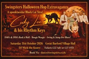 Swingsters Halloween Hop Extravaganza – Cody Lee & his Rhythm Keys