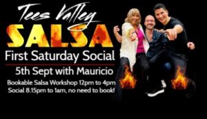 Tees Valley Salsa – First Saturday Social plus optional workshop! – SEPTEMBER with MAURICIO REYES