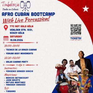 Timbalonia Party & Afro Cuban Bootcamp – Live Percussion