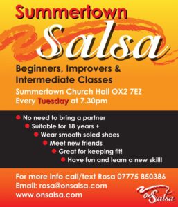 Tuesday Summertown Salsa 7:30pm