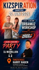 Urbankiz Workshop mit Murmel & Simkiz + Party mit DJ Mixmillion