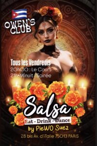 Vendredi / Soirée Salsa Paris / Owens Bar Terrasse