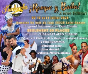 Week end Salsa Afro en Bourgogne Rompe Y Baila 10-14 juillet 2026