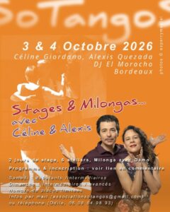 Weekend Stage & Milongas avec Céline & Alexis