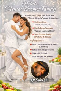 White Mensal Kizomba – Juillet 2026