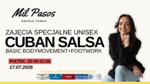 Zajęcia specjalne Salsa UNISEX – Bodymovement + Footwork – 17.07.26 – 20:00 – 21:55