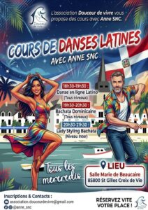 Cours de danse en ligne Latino