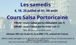 Cours de Salsa Portoricaine – Paris BNF