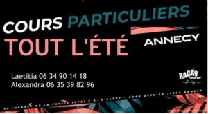COURS PARTICULIERS TOUT l&rsquo;été ! Annecy