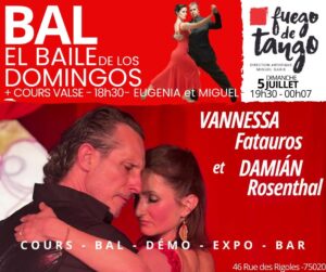 Dimanche Le 10e anniversaire de FUEGO : Cours Eugenia et Miguel – Bal avec Démo Vanessa et Damian