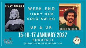 Festival ASC – LINDY HOP & SOLO SWING – JENNY THOMAS & BENJIE TALBOTT (UK) – Swing dance – Bordeaux