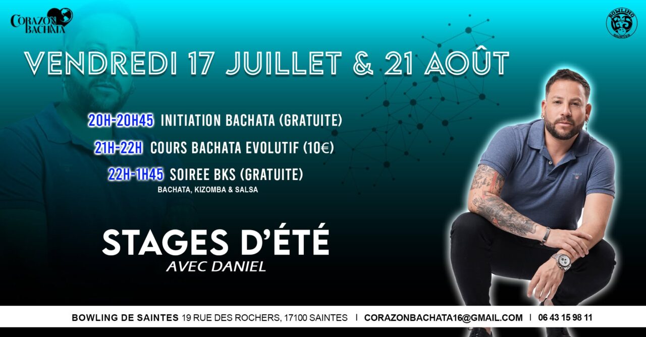 Initiation Bachata + cours et soiree BKS à Saintes