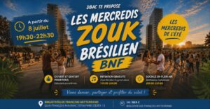 Les mercredis Zouk Brésilien à la BNF avec la team DBAC