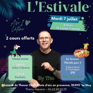L&rsquo;Estivale- COURS D&rsquo;ETE SALSA BACHATA – Château du Thouar 2349 Route D&rsquo;Aix en Provence – LE MUY