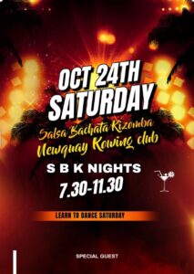Oct 24th salsa bachata Kizomba dance night NEWQUAY ROWING CLUB