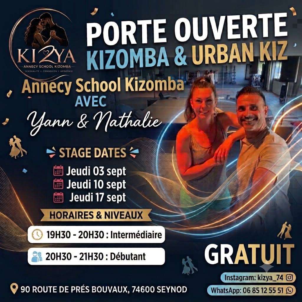 PORTE OUVERTE Kizomba – Urban Kiz saison 2026/2027