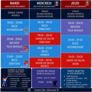 RENTRÉE DANSE 2026-2027