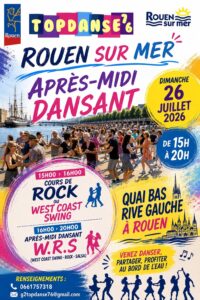 Rouen sur mer et Topdanse76 – Après-midi dansant W.R..S (West-Rock-Salsa)
