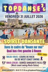 Rouen sur mer et Topdanse76 – soirée WRS (West-Rock-Salsa)