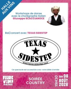 Soirée country à la Foire aux Vins de Colmar (68) samedi 8 août 2026