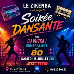 Soirée Dansante Généraliste & 80 avec DJ Micka