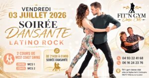 SOIREE DANSANTE LATINO ROCK + 2 COURS DE WEST COAST SWING AVEC VERO ET JOEL AU FIT