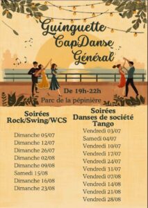 Soirée Danses de société et Tango au parc de la pépinière