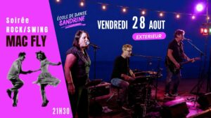 soirée d&rsquo;été ROCK/SWING avec le groupe MAC FLY en extérieur
