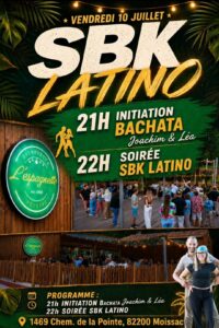 💃SOIRÉE SBK LATINO✨️ 𝗟&rsquo;𝙀𝙎𝙋𝘼𝐆𝙉𝙀́𝙏𝙏𝗘 l’ancien 𝙉𝙄𝙍𝙑𝘼𝙉𝘼 (𝙈𝙊𝙄𝙎𝙎𝘼𝘾)