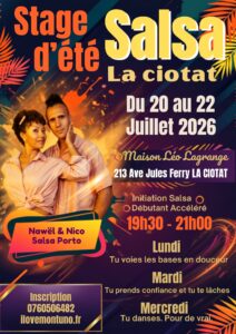 Stage d&rsquo;été salsa La Ciotat