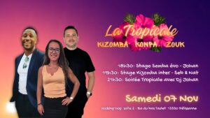 Stages + Soirée Tropicale samedi 7 novembre