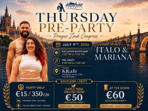 THURSDAY PRE-PARTY + EXCLUSIVE BOOTCAMP Prague Zouk Congress 2026 ✨