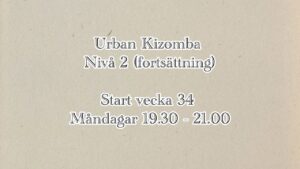 UrbanKizomba måndagar med Yana och Oksana