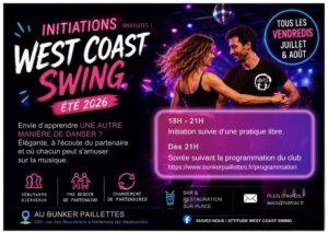 🪩 WEST COAST SWING🪩18 à 21h. GRATUIT