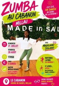 ☀️💃 ZUMBA AU CABANON – MILLAU 💃☀️ Vendredi 31 juillet et Vendredi 28 Août