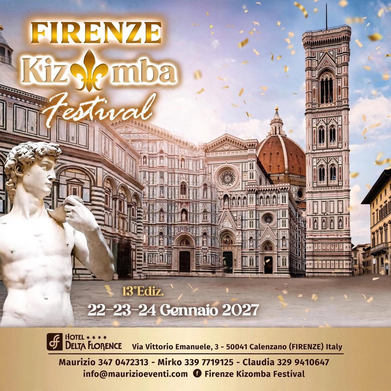 13 ° Firenze Kizomba Salsa Bachata Festival 22 23 24 gennaio 2027