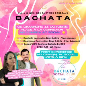 Alaïa 100% Bachata – Cours, Soirée & DJ set 🌅💗 Bordeaux