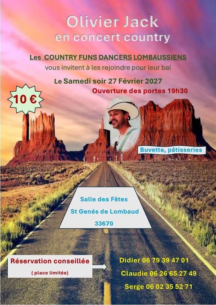 bal et concert country avec Olivier Jack