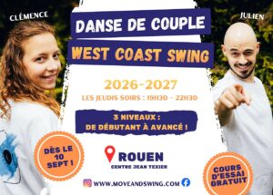🕺𝐂𝐨𝐮𝐫𝐬 𝐝𝐞 𝐝𝐚𝐧𝐬𝐞 – 𝐖𝐞𝐬𝐭 𝐂𝐨𝐚𝐬𝐭 𝐒𝐰𝐢𝐧𝐠 | 𝐑𝐎𝐔𝐄𝐍 – 𝟐𝟎𝟐𝟔/𝟐𝟎𝟐𝟕