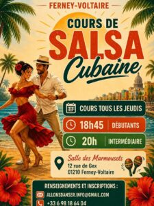 Cours de Salsa Rueda – Les Jeudis – Debutant et Intermediaire
