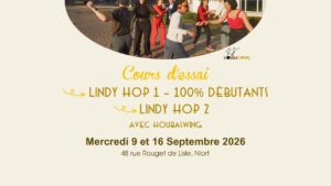 Cours d&rsquo;essai de Lindy Hop Débutant et Lndy Hop 2