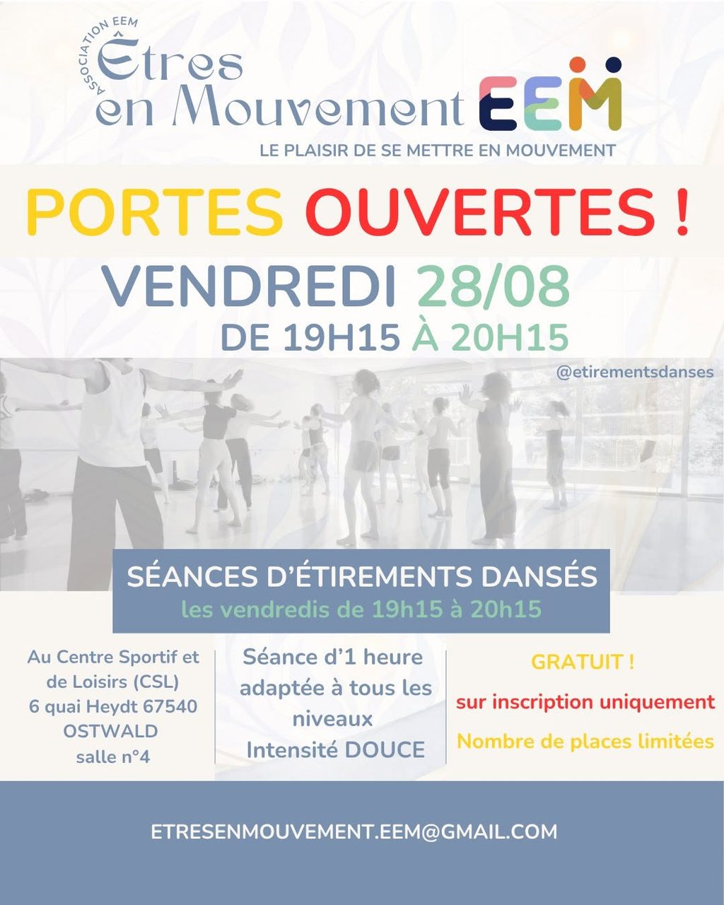 Étirements Dansés à Ostwald 67540 – Portes ouvertes