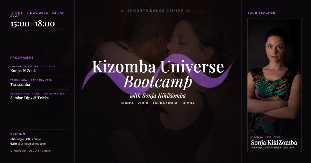 Exploring Kizomba Universe Bootcamp – Zouk&Konpa, Tarraxinha, Semba