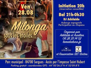 Initiation et Milonga sous les étoiles…