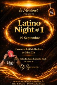Latino night # avec DJ IGUANIZ : initiation bachata + soirée SBKR 7 €
