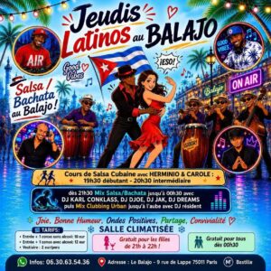 Les Jeudis Salsa/Bachata au Balajo