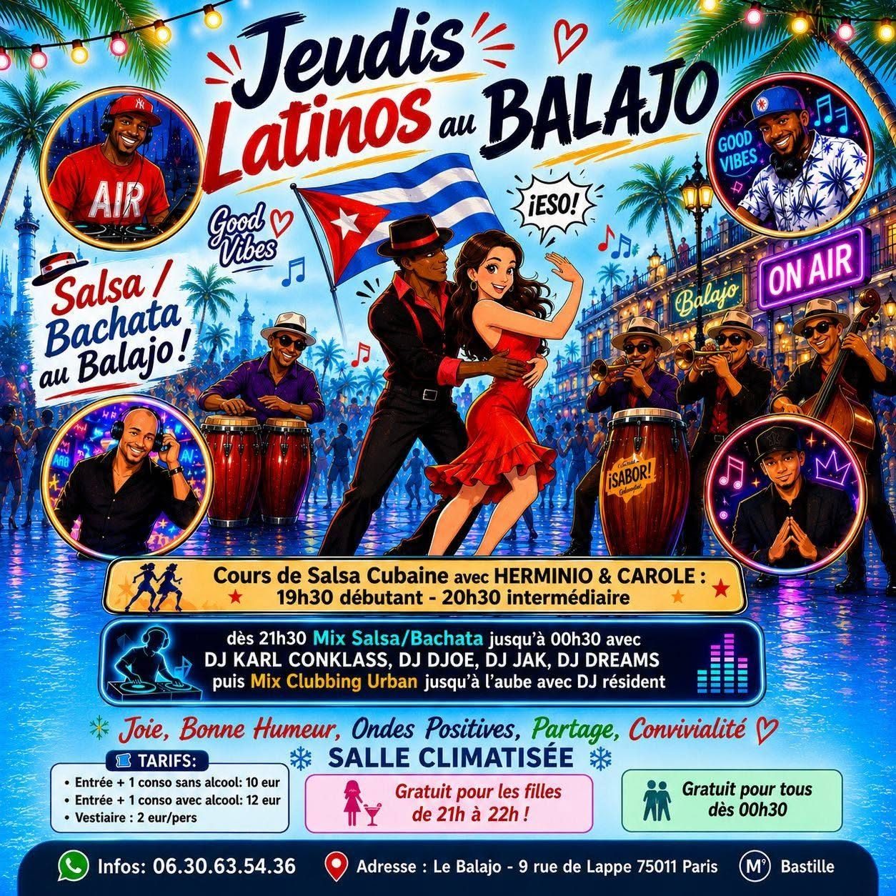 Les Jeudis Salsa/Bachata au Balajo