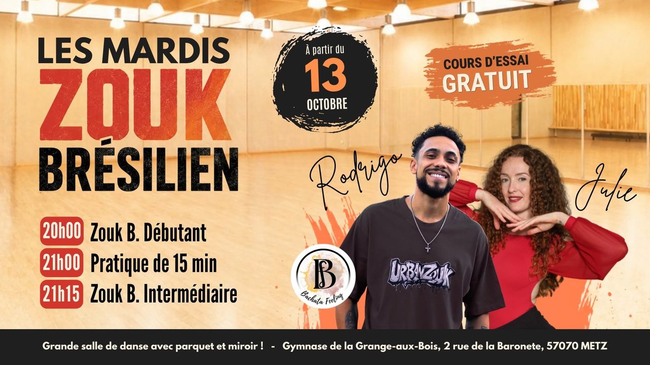 Mardis Zouk Brésilien à Metz – by Rodrigo & Julie
